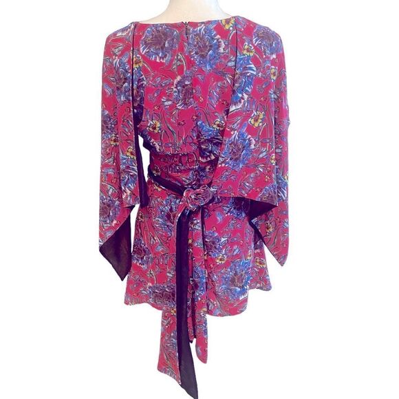 Prabal Gurung Paisley Floral Boho Mini Dress Size 8 - Picture 7 of 8